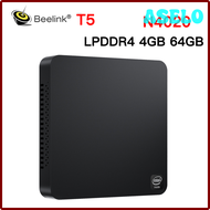 ASELO Beelink T5 Intel Celeron N4020 Windows 11 Pro คอมพิวเตอร์ขนาดเล็ก LPDDR4 4GB 64GB 1000M LAN 2.