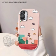 Softcase For OPPO A57 A77 2022 4G A77S A57e A57s Game Mario Back Cover Case Soft Original Liquid Sil
