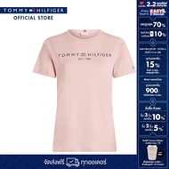 Tommy Hilfiger เสื้อยืด ผู้หญิง รุ่น WW0WW40276 TQN - สีชมพู ทรง Regular Fit