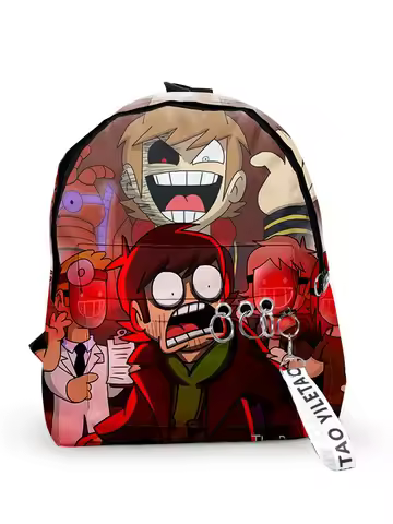 Backpacks School Waterproof Trendy Eddsworld Notebook Backpacks Boys/Girls pupil School Bags 3D Prin