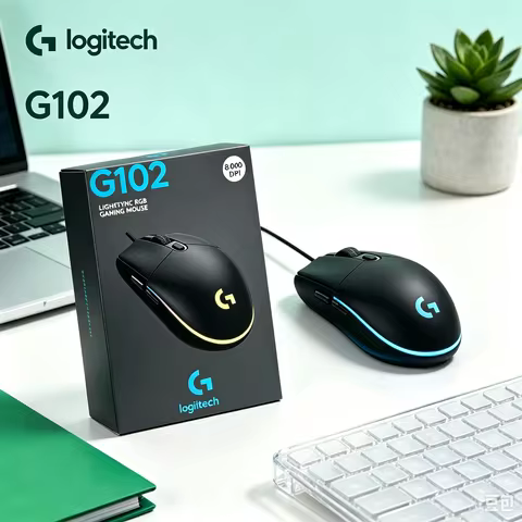 Logitech G102 Wired RGB Gaming Mouse Dual‑Use For E‑Sports & Office RGB G‑Logo For CS2 Valorant PUBG