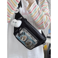 Cute Japanese Style Ita Bag, Student Chest Bag, Y2K Women's Lolita Cute Crossbody Bag, Girls Transpa