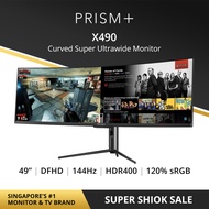 PRISM+ X490 | 49" 144Hz HDR400 Super Ultrawide DFHD Curved 32:9 [3840 x 1080] FreeSync Gaming Monitor