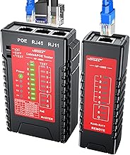 NF-468S Network Cable Tester, RJ12 RJ11 RJ45 Ethernet Cable Tester for CAT5 CAT5E CAT6 CAT6A, POE Te