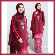 [Baju Kurung Moden] KURUNG QUEEN + CAPE (MAROON)