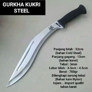 Pisau berburu survival outdoor kukri Gurkha cold steel / PISAU KUKRI SILVER DAN HITAM PROMO PISAU