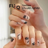 Nailbox Fu2Q – Cute Black Cat Rice Jelly Fake Nails