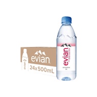 【evian依雲】天然礦泉水(寶特瓶500ml/24入)X1箱(免運費)
