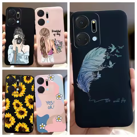 Girl Women Fashion Phone Case For Huawei Honor X7a X9a X8a Case Coque Fundas Matte Housing For Honor