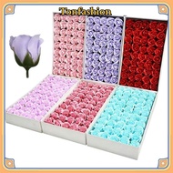 TONFASHION 50Pcs Soap Rose Flower, Realistic Floral Wreath Making Foam Rose, Creative Handmade Three