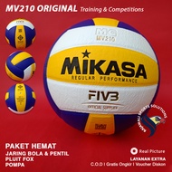 Bola Voli Original No 1 Asli 100% Ori Mikasa MV210 Empuk Support Kompetisi Dan Latihan