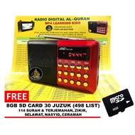 Radio With Al Quran 30 Juzuk JOC Rechargeable Mini Digital MP3 Player FM