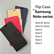 Flip Case for Samsung Note 20, 10 Series, Note 9, Note 8, Note 5, Note 4, Note 3 [Pouch for Galaxy Note 20 Ultra]