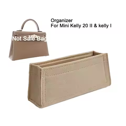 Purse Organizer for Kelly 20 Mini 2, Bag Organizer Insert Tote Sholouder Bag Liner Fit Mini 1