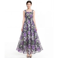 Cross-Border French Women's Pleated Swing Dress - Directly from France