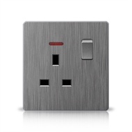 CB certification LEJIA modern lighting wall Grey dimmer switch paint panel 13A universal socket 3 pi