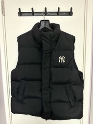 (95%新) 放MLB男裝黑色背心羽絨 L size