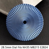 QX 28.5mm Texture Watch Dial Fits NH35 M8215 E2824 Movements Watch Accessories NH35 Dial Replaceable
