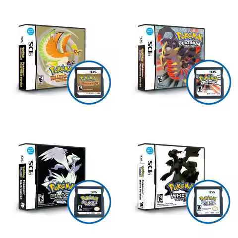 Pokemon NDS Game Card 3DS 2DS DS Card SoulSilver HeartGold Platinum Game Card Game Card BLACK Collec