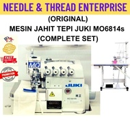 MESIN JAHIT TEPI JUKI MO6814s ORIGINAL (COMPLETE SET MEJA &amp; STAND)/Industrial Juki Overlock Sewing Machine MO6814s Servo