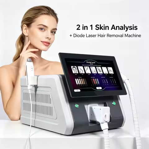 Factory Latest Model 2 in 1 Multifunctional Device Skin Analysis 4 Wave Diode Laser Painless Permane