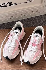🍋 New Balance NB 327 Y2K復古粉玫瑰 跑步鞋 男女同款 粉白