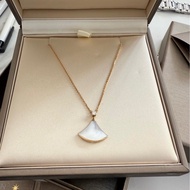 BVLGARI寶格麗 DIVAS’ DREAM系列 扇子形 18K玫瑰金 鑽石 項鍊