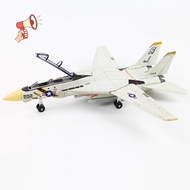 1:72 Scale F-14 Tomcat Fighter Jet Model - White & Black ABS Plastic, 10.24inch Length