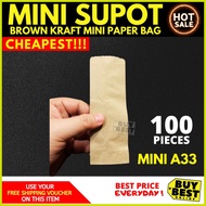 ▨ ∮ ➼ ⊙ Mini Brown Paper Bag Supot [ALL SIZES] MATIBAY