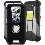 untuk Unihertz 8849 Tank 3 Pro Sarung dengan Putaran 360 Darjah Cincin Jari Kickstand, Hitam Sarung 