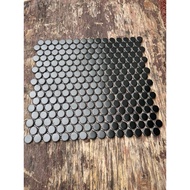 High quality black ceramic round mosaic tiles 30cm. ceramic mosaic tiles