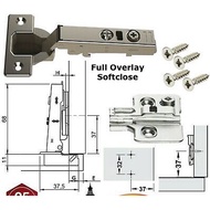 Hafele Concealed (SOFT CLOSE) Hinge Cabinet 4 Holes Full Overlay, Half Lap, Inset