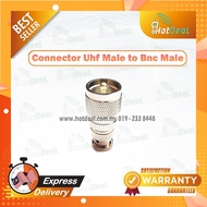 Connector uhf male to bnc male