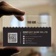 200pcs 500pcs Custom Translucent Business Cards PVC Print Plastic Identity Cards One Side Waterproof Round Corners Add White Ink