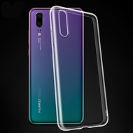 Huawei P40 Pro P8  P9 Plus P10 P20 Pro P30 Lite Nova 5i 4E 3E Transparent Ultra Thin Silicone Cover Luxury Clear Soft TPU Phone Case Full Protect Shockproof Anti-knock Protection Casing