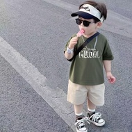 2025 Summer Boy Cute New Style Handsome Baby Short-Sleeved Children's Clothes T-Shirt Summer Clothes
