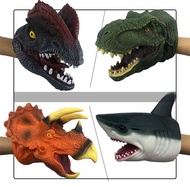 Dinosaur Gloves for Kids Adult Soft Rubber T-Rex Hand Puppets Shark Trendy Gift For Boys Velociraptor Jurassic Inspired