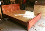 Giường gỗ xoan đào dạt phản đẹp 1m8x2m mẫu sen