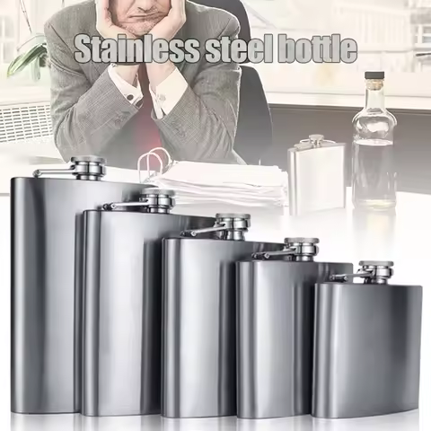 1-18Oz Stainless Steel Hip Flask Liquor Alcohol Whiskey Flask Cap Bottle Travel Liquid Container Acc