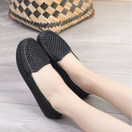 [ĐEN KEM NÂU TRẮNG] Giày nữ nhựa búp bê mềm đi mưa siêu bền