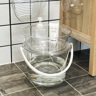 Minimalist Home Buddies Transparent Timba Plastic Bucket Timba with Dipper and Basin Tabo