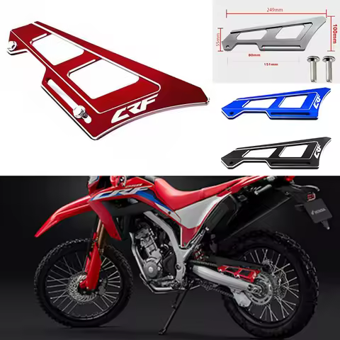 Motorcycle CRF LOGO CNC Chain Guard Cover Protector For HONDA CRF450L CRF450RL CRF300L Rally 300L 45