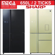 SHARP SJ-FX660W 650L MULTI DOOR FRIDGE ( 2 TICKS)