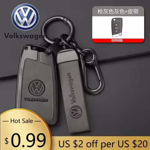 For VW Volkswagen Jetta MK5 Golf Zinc Alloy Leather Car Key Fob Case Cover Shell For VW Volkswagen G