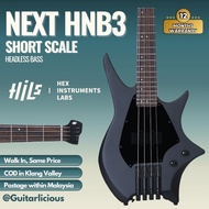 HILS NEXT HNB3 - Short Scale Headless Bass - Satin Black ( HILS GUITAR )