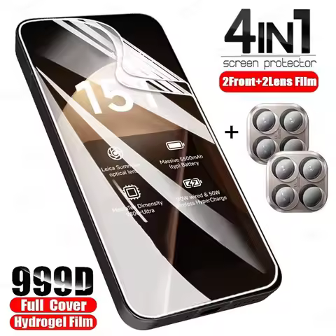 4IN1 Screen Protector For Xiaomi 17T 15T 14T 13T 12T 11T Pro Hydrogel Film For Xiaomi 17 Pro Max 14 