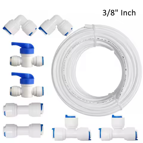 3/8 inch O.D. RO Water Tubing, Hose Pipe For RO Water Purifiers System + 3/8 O.D Quick Connector Fit