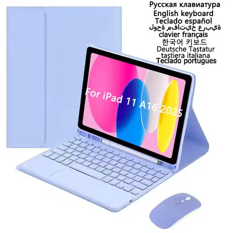 Case with Keyboard for iPad 11 Keyboard Case A16 11 inch Touchpad Keyboard for iPad 11th Generation 
