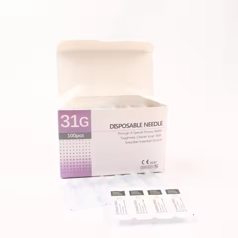 100Pcs/Box Tattoo Small Painless Beauty Needle 31G4MM 31G6MM 31G8MM 31G13MM Superfine Sterile Inject