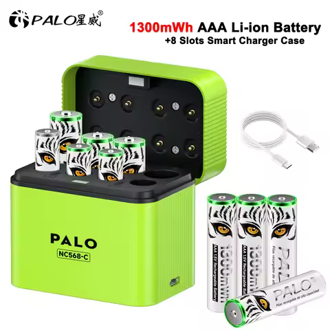 PALO Li-ion AAA Rechargeable Battery Lithium-ion 1300mWh 1.5V AAA Batteries with Fast Charging Batte